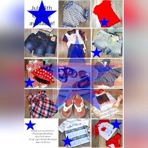 ⭐🇺🇲4th of July outfits!🇺🇲⭐ All Listed Seperately.  Different Prices